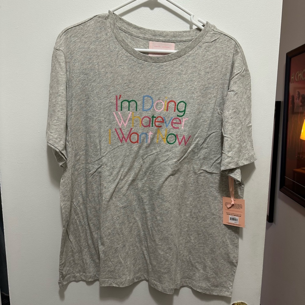 NWT ban.do grey graphic t-shirt